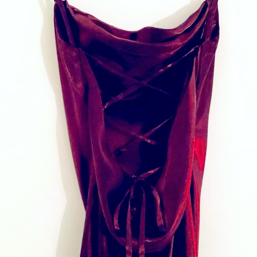 River Island burgundy evening dress. Size 33